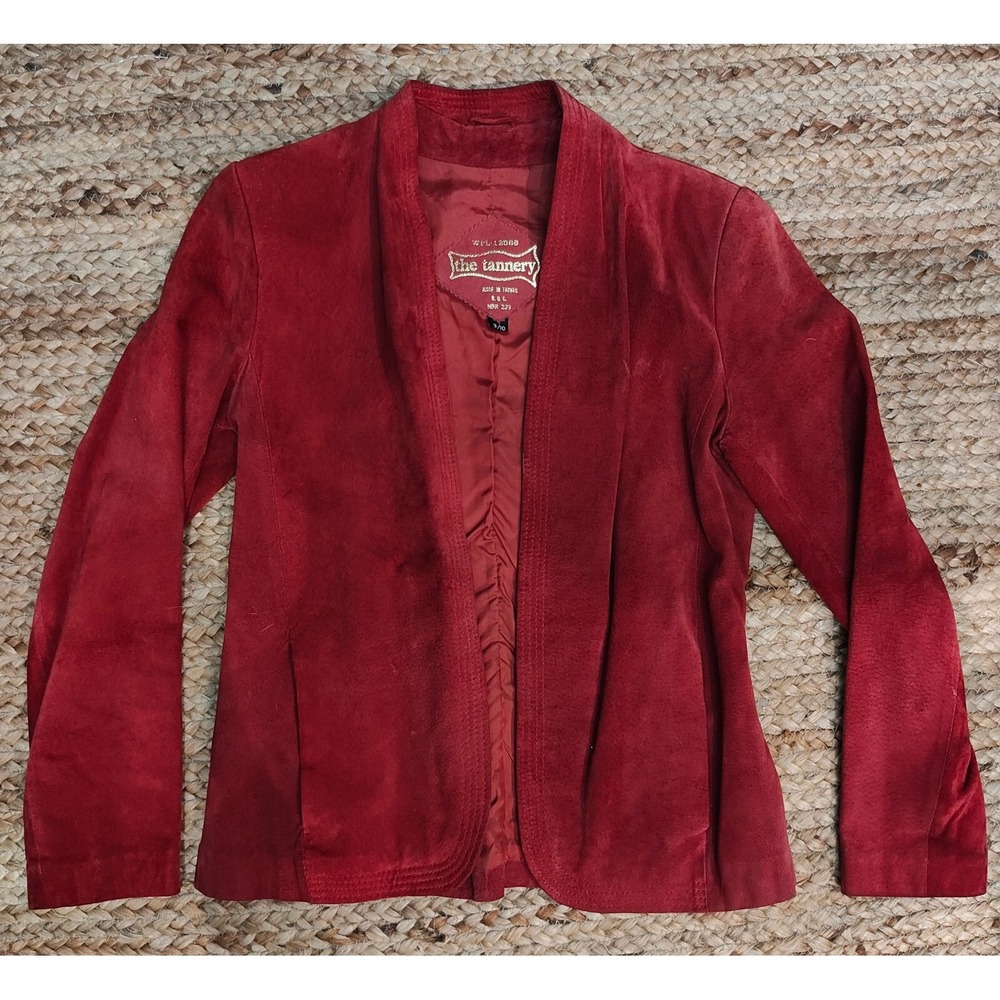 The‎ Tannery Red Suede Leather Western Jacket Women's Size 9/10 1970's Vintage